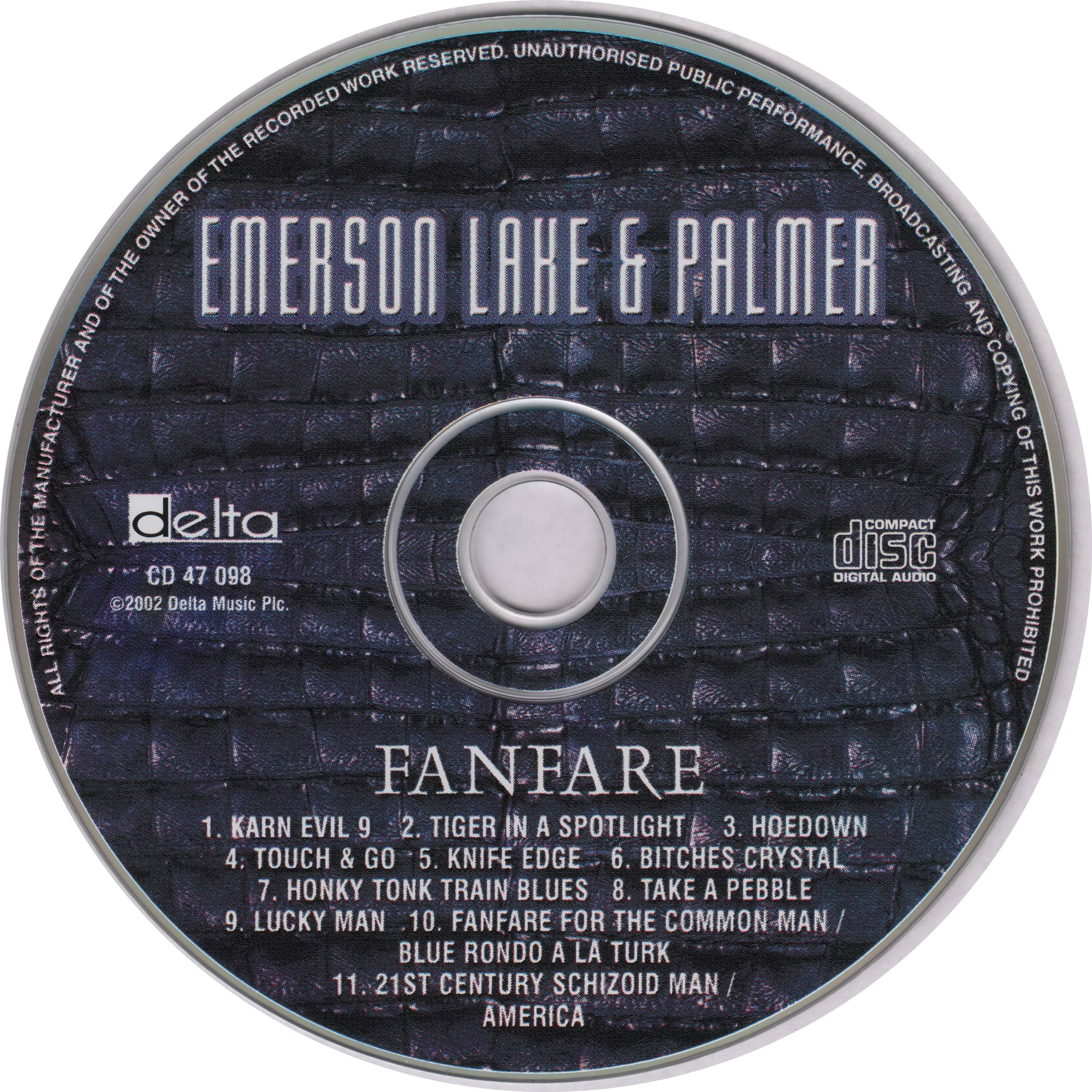 Emerson, Lake and Palmer Fanfare The 1997 World Tour [cd aus]